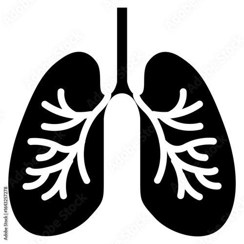Lungs icon vector image. Can be used for Human Anatomy.