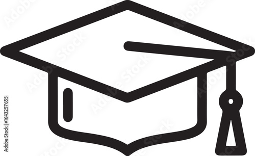 Graduation Cap Icon Vector Education Symbol Achievement Concept