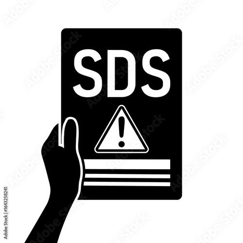 read the Safety Data Sheet illustration in black and white