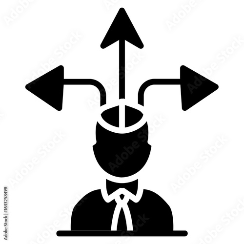 Decision Making icon vector image. Can be used for Personality Traits.