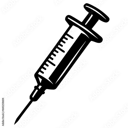 Essential Medical Syringe Illustration - Symbol of Healthcare and Medicine