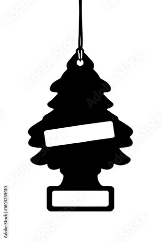 Classic Hanging Tree Car Air Freshener Vector with Customizable Labels