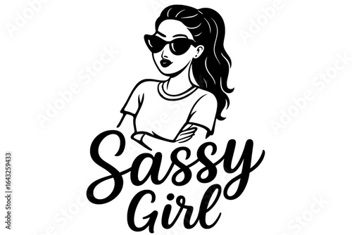 Stylish girl showcases confidence and attitude in trendy sunglasses at an urban setting during sunny afternoon