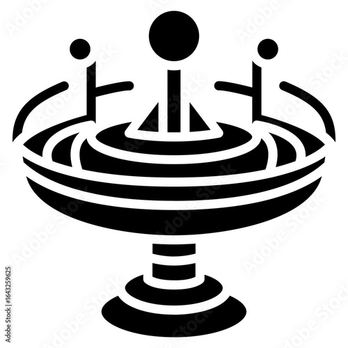 Spinning Ride icon vector image. Can be used for Amusement Park.