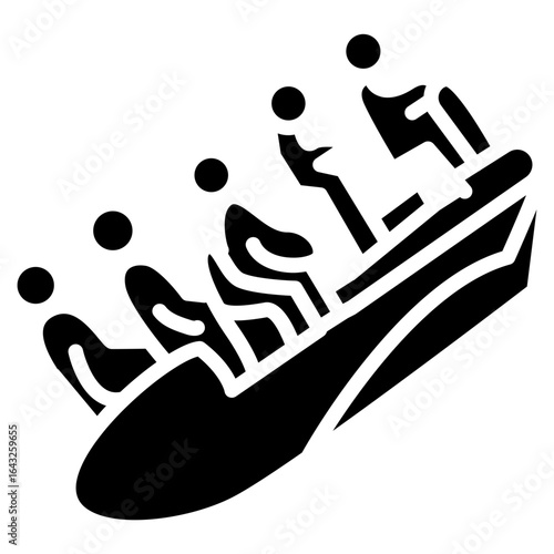 Thrill Ride icon vector image. Can be used for Amusement Park.