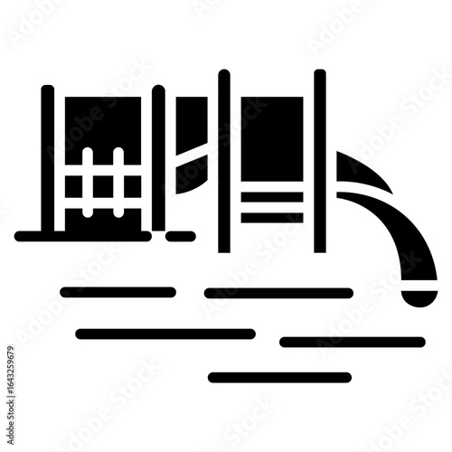 Playground icon vector image. Can be used for Amusement Park.
