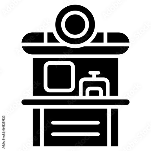 Ticket Booth icon vector image. Can be used for Amusement Park.