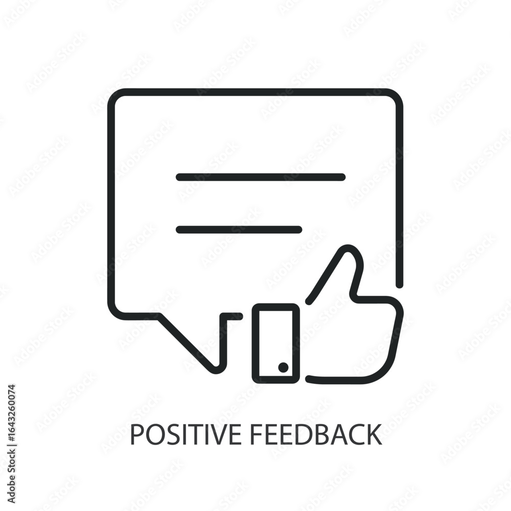 Positive feedback thin line vector icons. Positive feedback thin line vector icons.