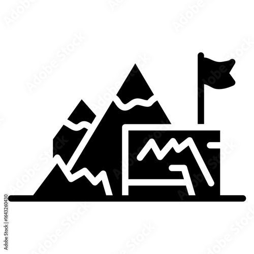 Goal Setting icon vector image. Can be used for Leadership.