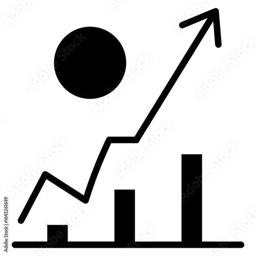 Sales Growth icon vector image. Can be used for Business Analytics.