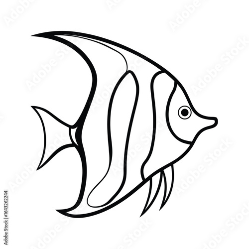 continuous single line drawing of an angelfish sm (1).eps