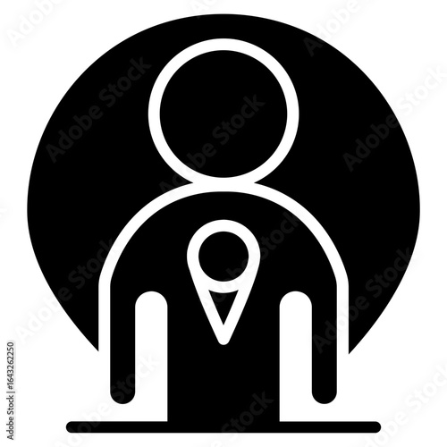 Find Us icon vector image. Can be used for Contact Us.