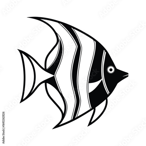  geometric inspired angelfish line art combining s.eps