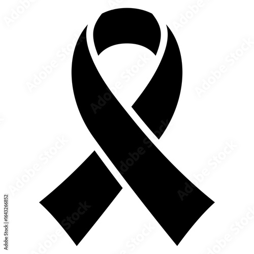 Pink Ribbon icon vector image. Can be used for Chemotherapy.