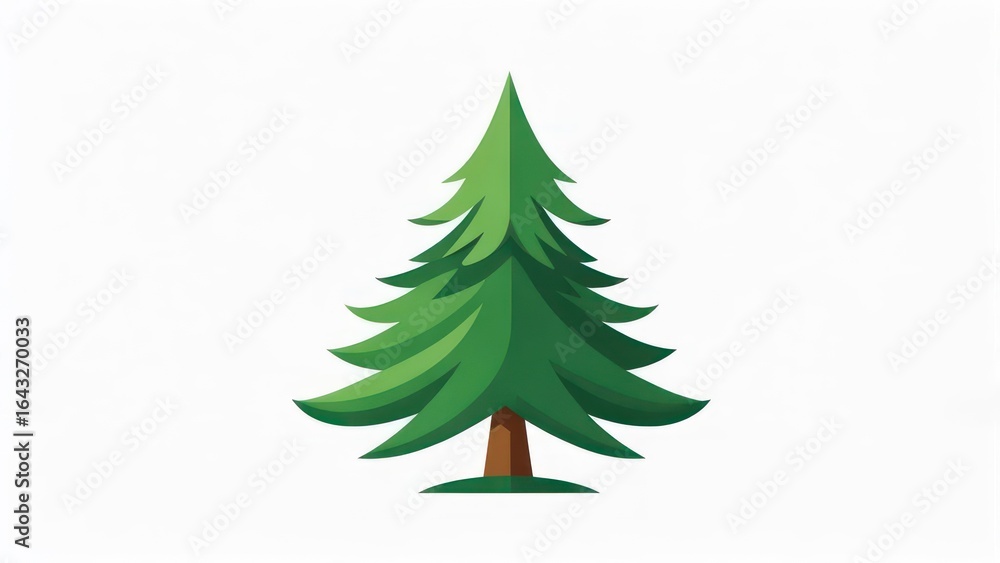 Fototapeta premium Simple stylized Christmas tree