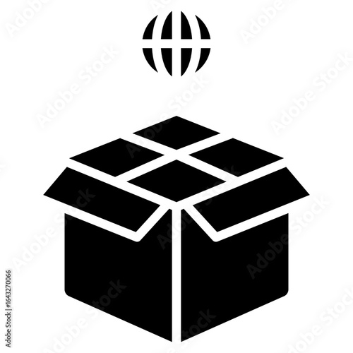 Package Import icon vector image. Can be used for Warehouse.