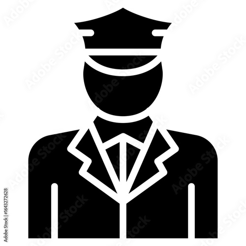 Security Guard icon vector image. Can be used for Supermarket.