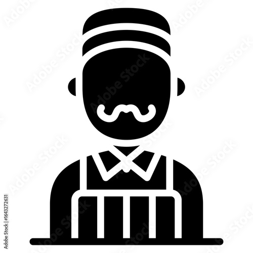 Shopkeeper icon vector image. Can be used for Supermarket.
