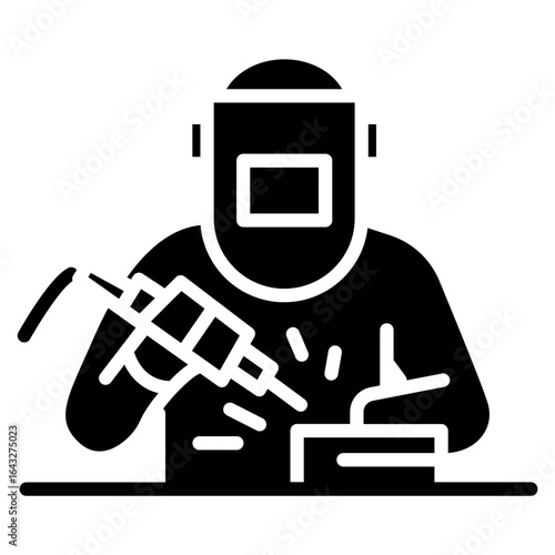 Welding icon vector image. Can be used for Manufacturing.