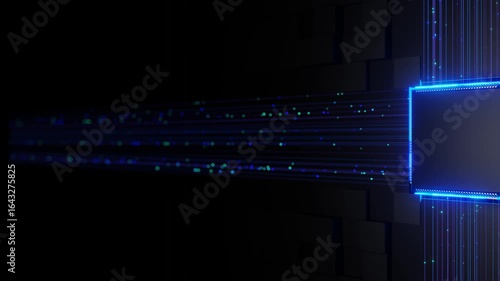 abstract technology background with glowing lines