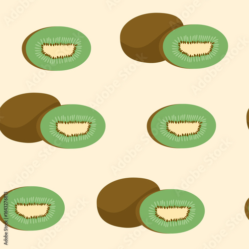 green delicious fresh kiwi static pattern