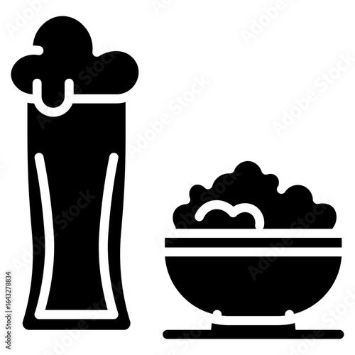 Food and Beer icon vector image. Can be used for Oktoberfest.