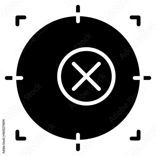Biometric Error icon vector image. Can be used for Biometrics.