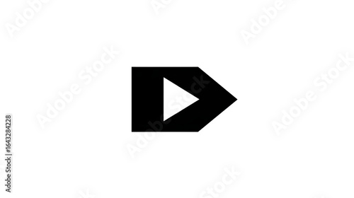 Forward motion arrow with play symbol inside, black filled, isolated, Free Download Forward motion arrow with play symbol inside, black filled, isolated, - GFXLoad