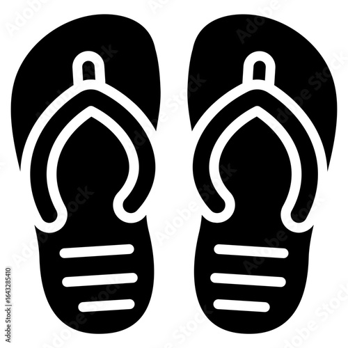 Flipflops icon vector image. Can be used for Beach Resort.