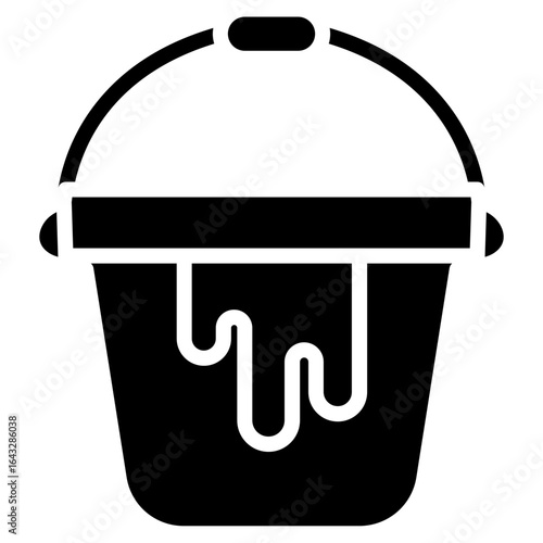Bucket icon vector image. Can be used for Luxury.