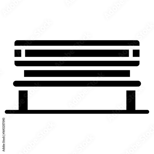 Bench icon vector image. Can be used for Volleyball.