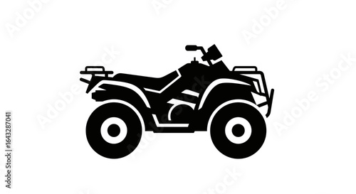 Black Silhouette of a FourWheeler ATV 1.