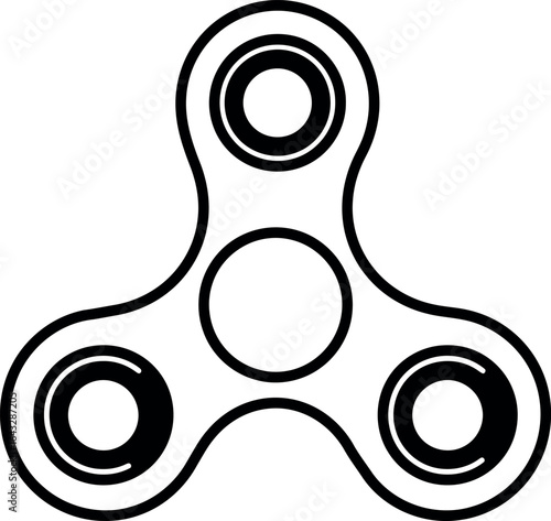 Fidget spinner toy outline