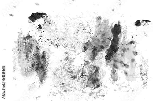 Vector grunge overlay. Paint texture with spray effect and drop ink splashes.