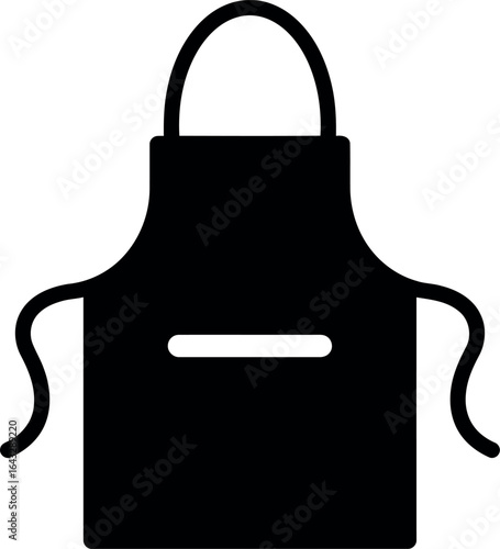 Black apron icon kitchen cooking chef uniform