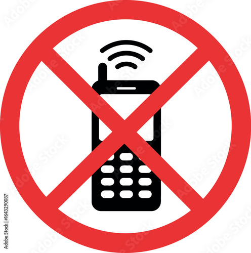 No cell phone allowed sign