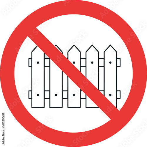 No trespassing sign barrier forbidden