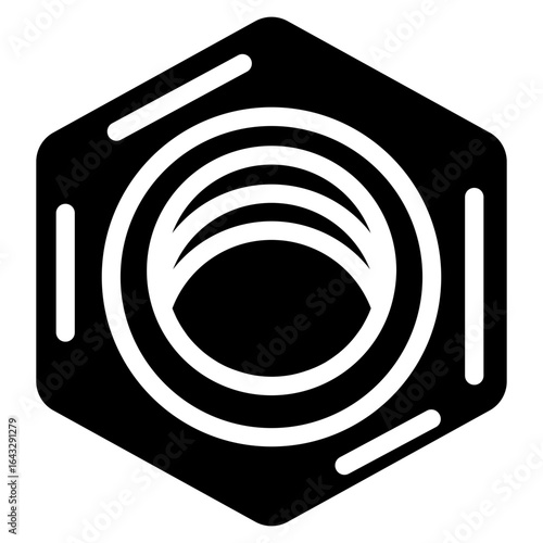 Nut icon vector image. Can be used for Mettalurgy.