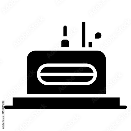 Oxygen Furnance icon vector image. Can be used for Mettalurgy.