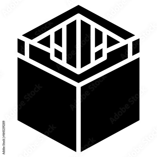Moulding Box icon vector image. Can be used for Mettalurgy.