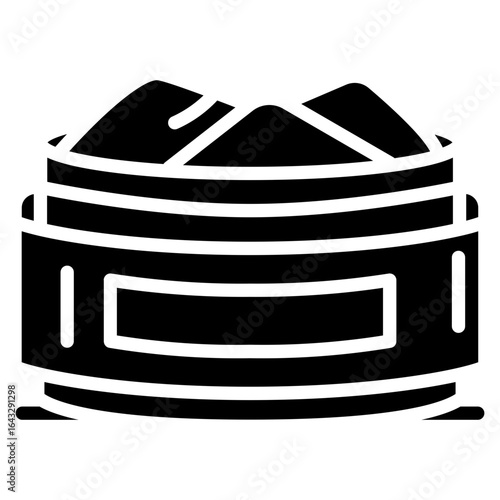 Powder Metall icon vector image. Can be used for Mettalurgy.