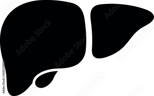 Human liver silhouette icon