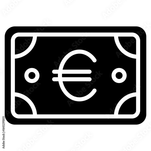 Euro Bill icon vector image. Can be used for Trading.