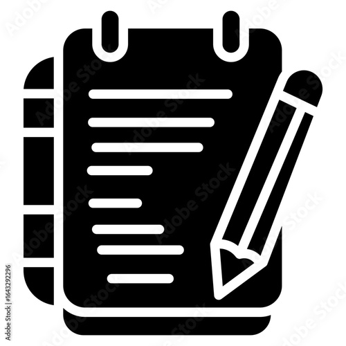 Notes icon vector image. Can be used for Trading.