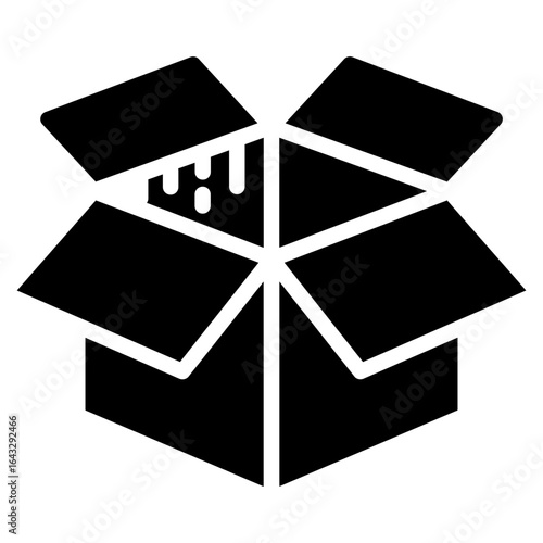 Open Package icon vector image. Can be used for Trading.