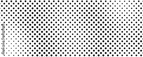 Monochrome halftone background with dots