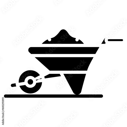Wheelbarrow icon vector image. Can be used for Construction Tools.