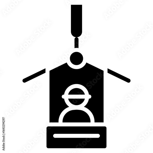 Hoist icon vector image. Can be used for Construction Tools.