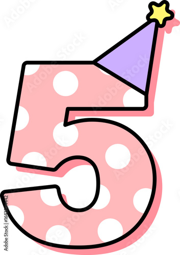5th birthday number