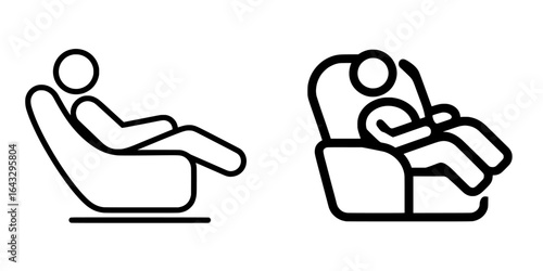 Lazy Person icon. Simple icon representing a sedentary lifestyle or laziness, ideal for social media, app, and web design. Modern illustration